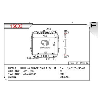 適用于TOYOTA HILUX /4 RUNNER PICKUP