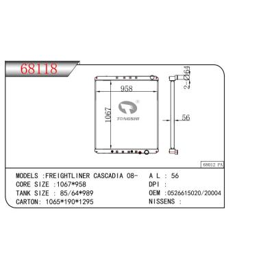 適用于FREIGHTLINER CASCADIA 08- AT，重卡散熱器